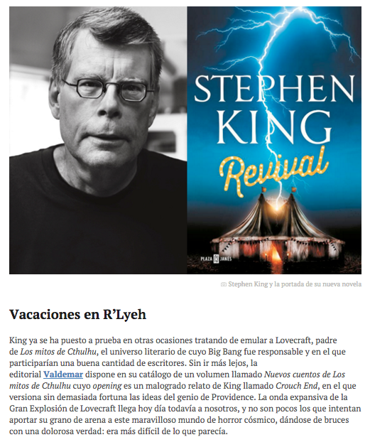Revival, de Stephen King.